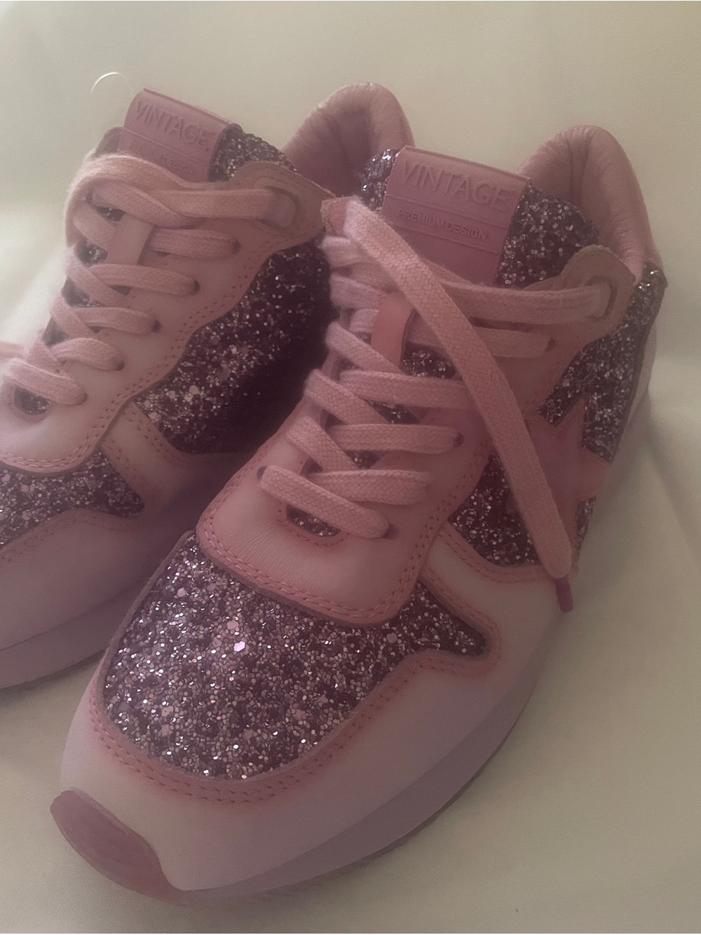 Pink Glitter Women's Sneakers